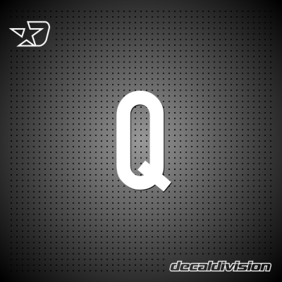 Vinyl Letter Q - DIN